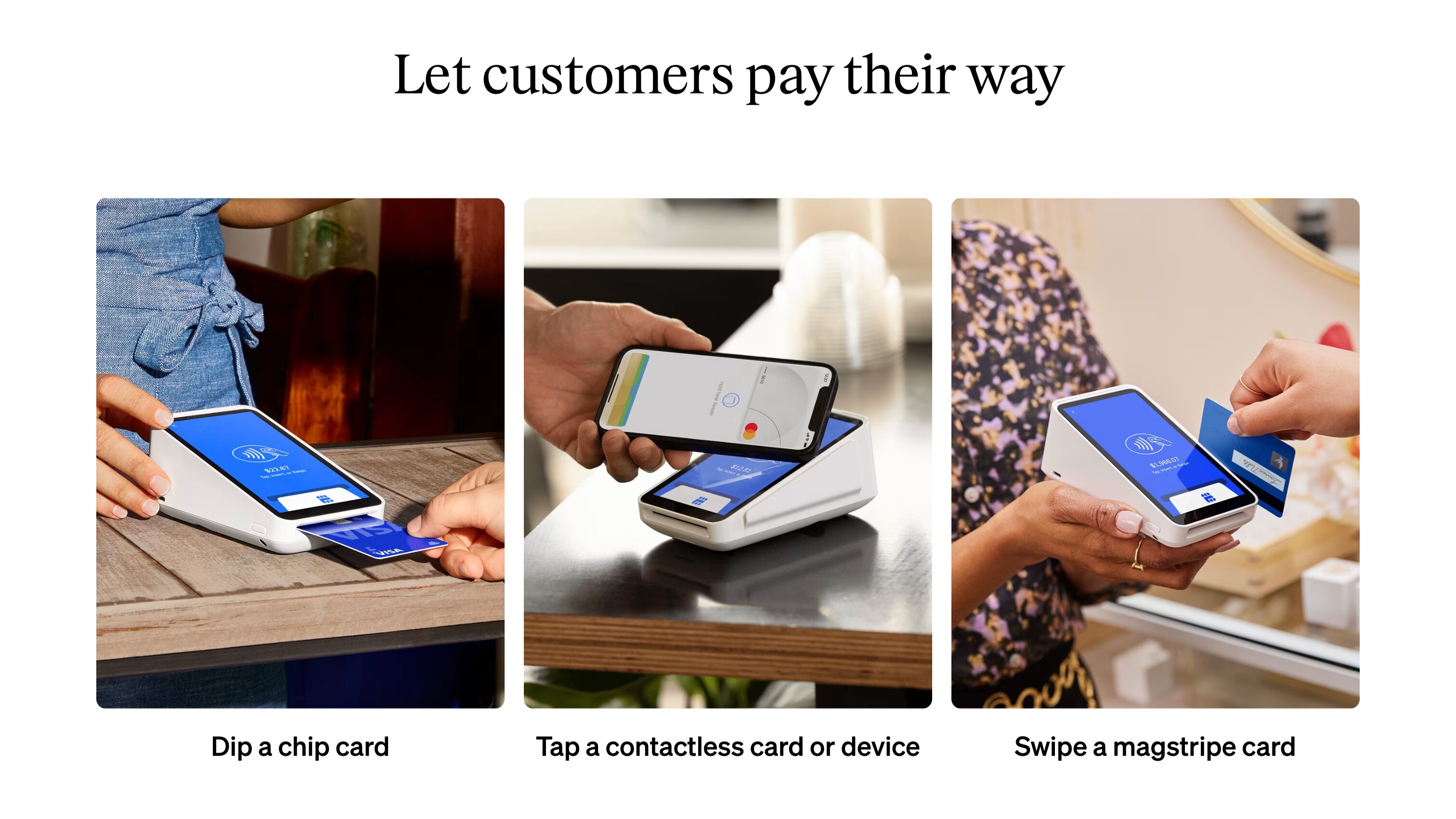 Terminal value proposition cards